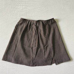 American Eagle Black Plaid Mini Skirt